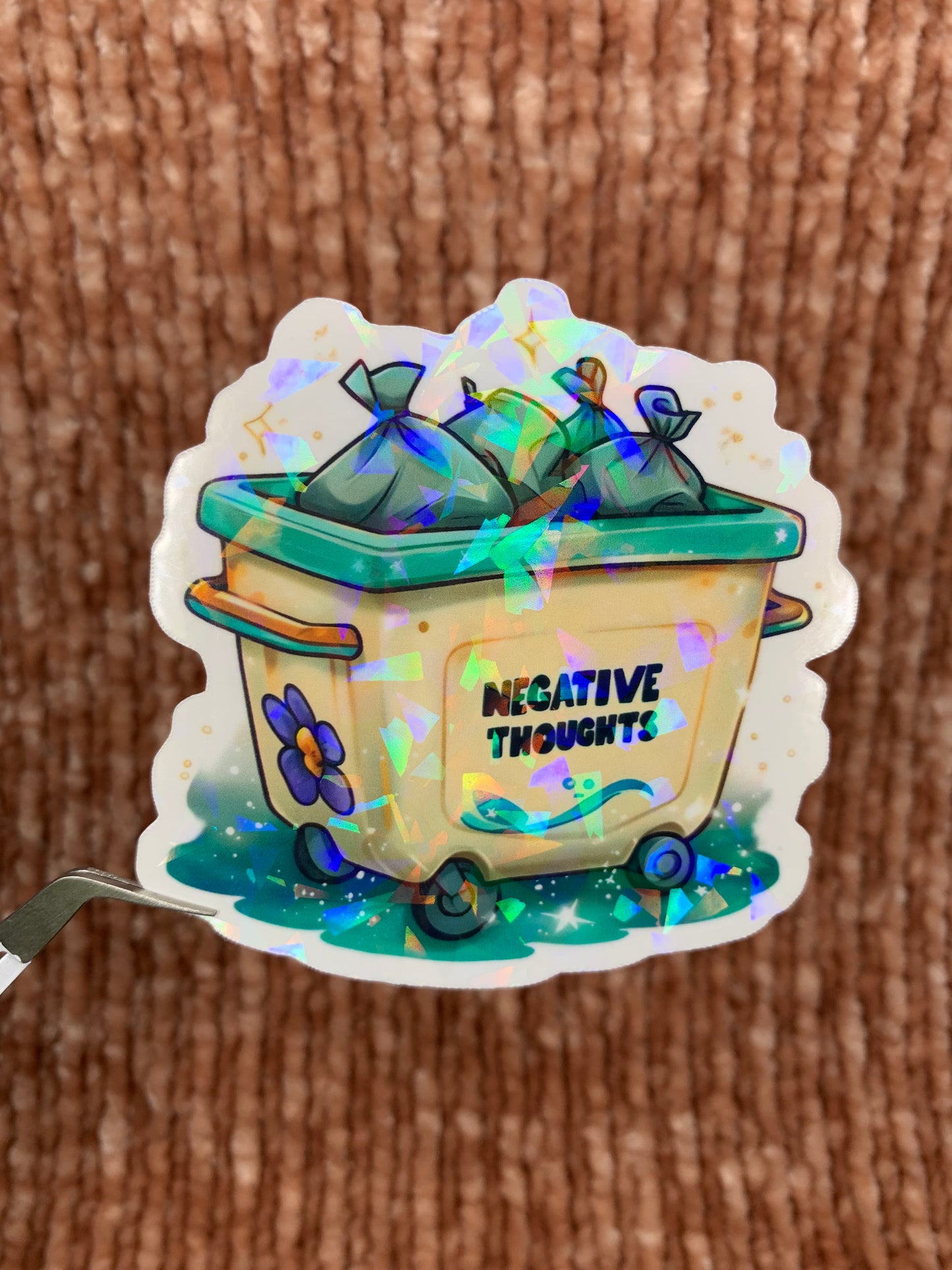 Trash Negative Thoughts Sticker