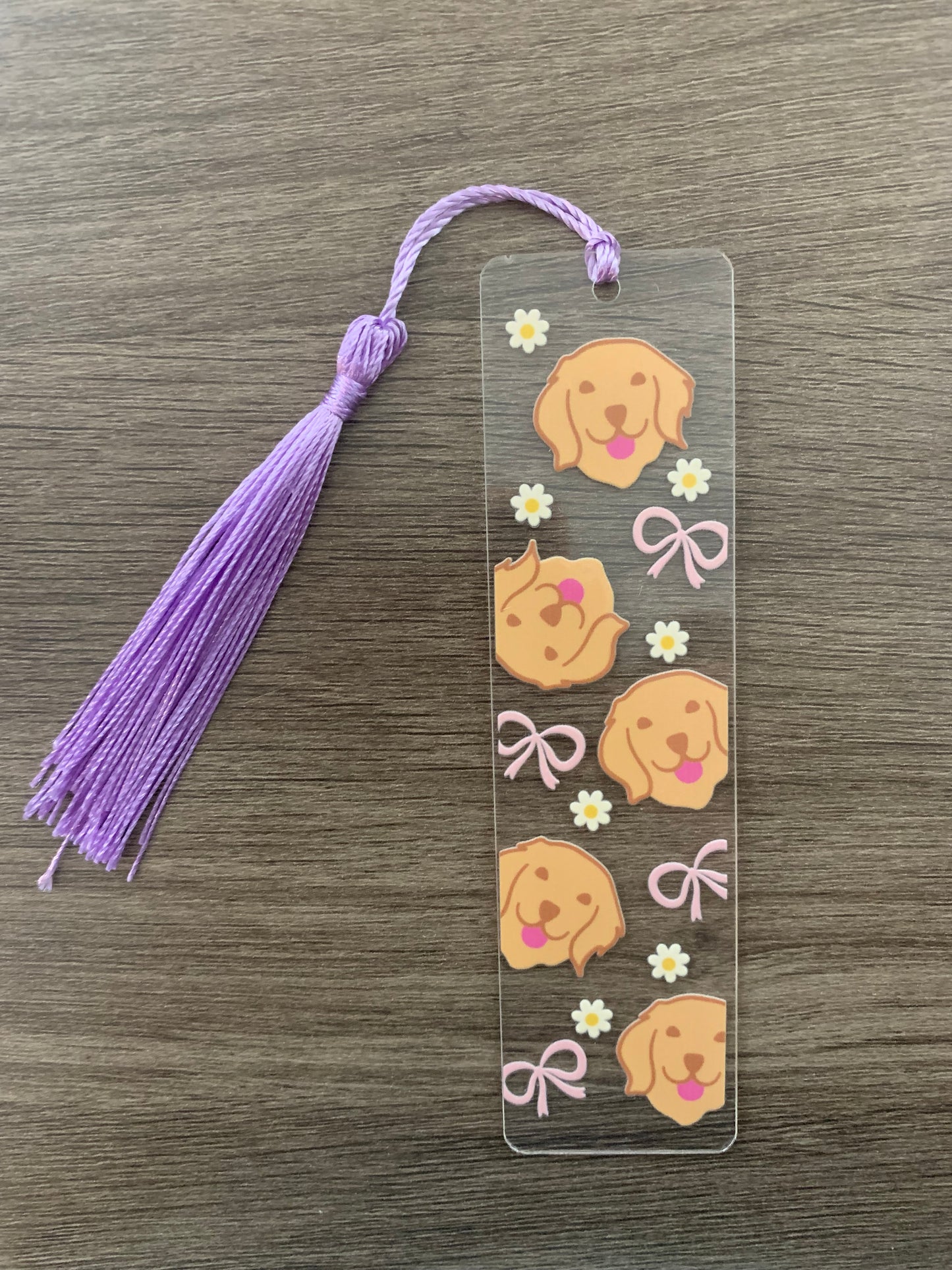 Golden Retriever Coquette Bookmark