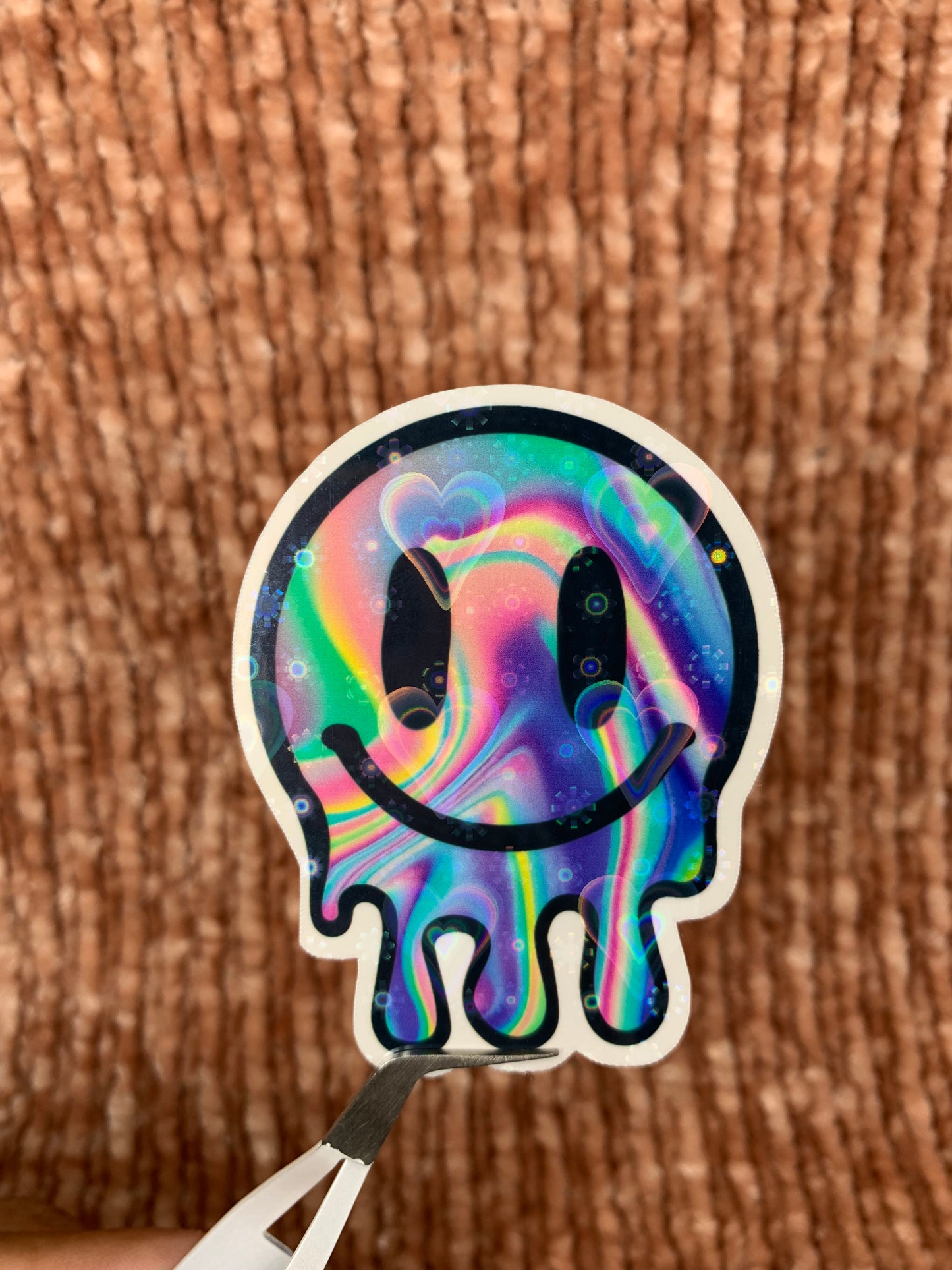 Holographic Smiley Face Sticker