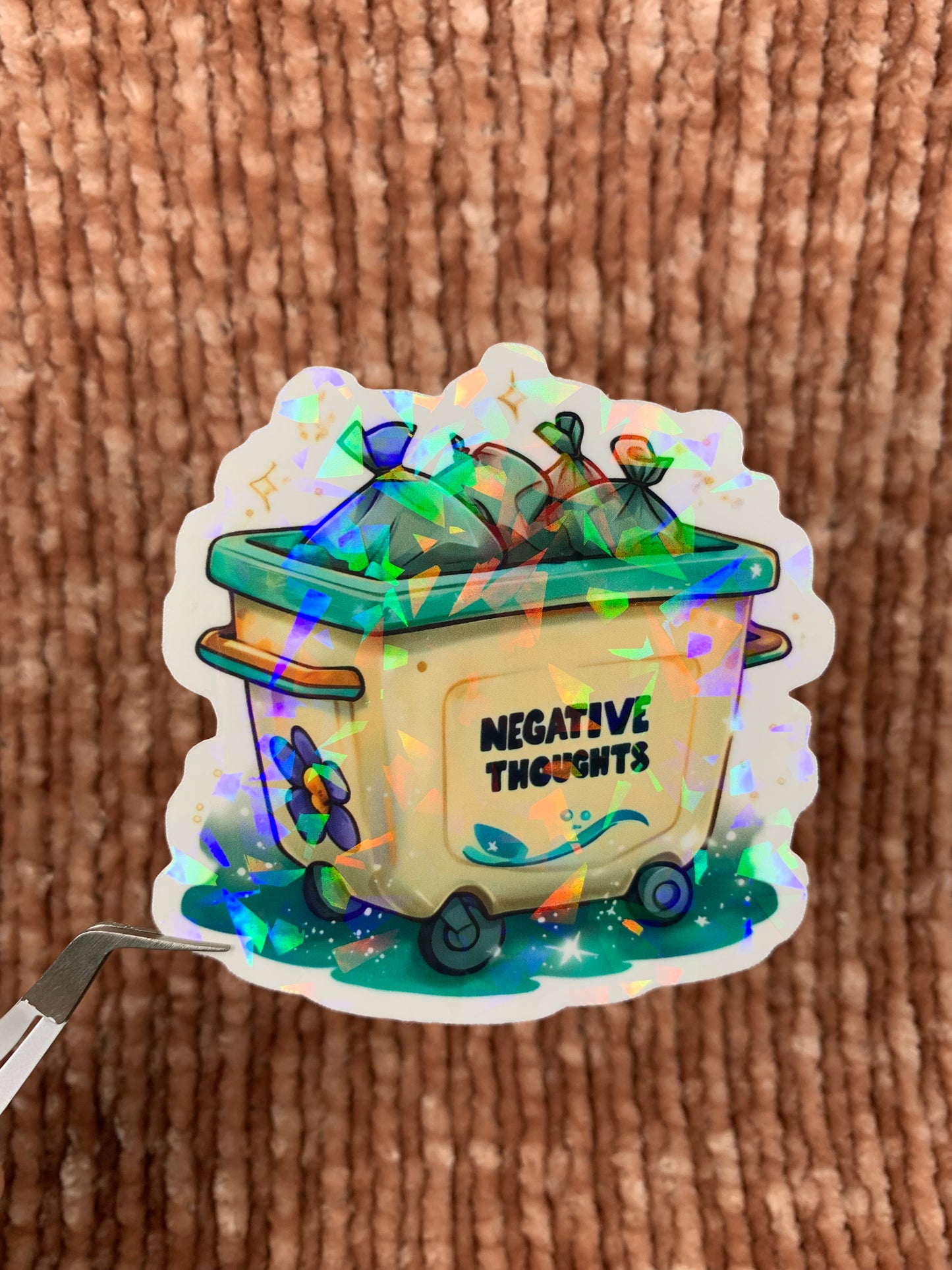 Trash Negative Thoughts Sticker