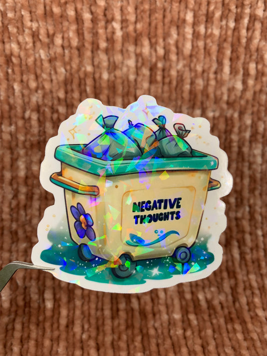 Trash Negative Thoughts Sticker