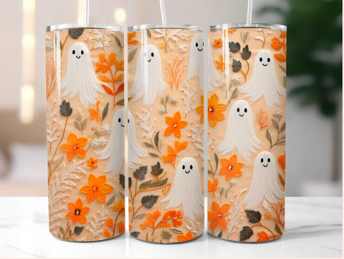 Orange Scheme Ghosts Tumbler