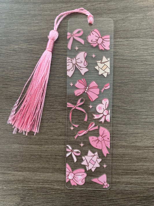 Pink Coquette Bows Bookmark