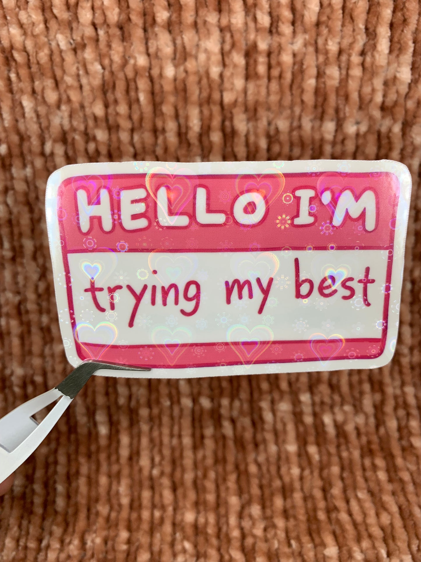 Pink Hello Sticker