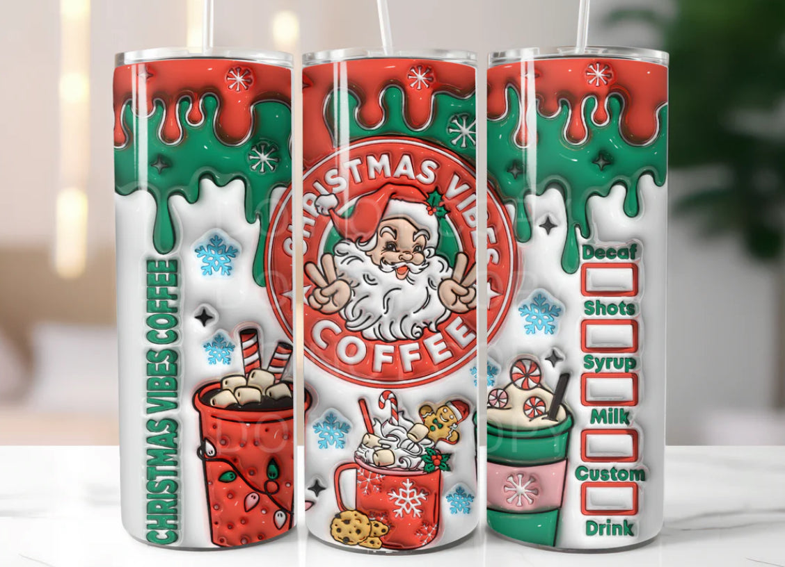 Christmas Vibes Coffee Tumbler