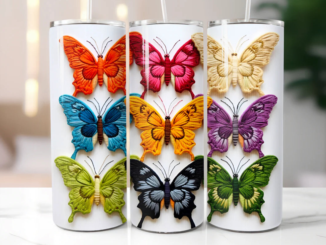 Nine Butterflies Tumbler