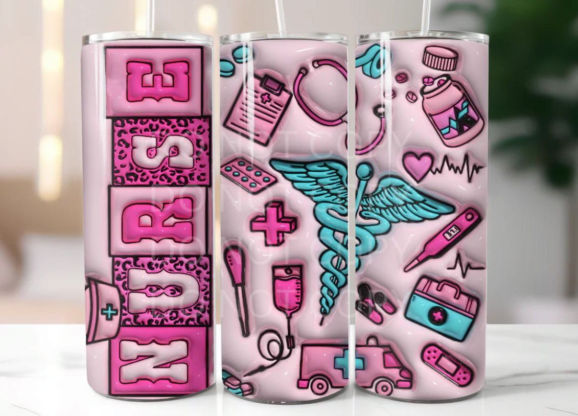 Pink Nurse Tumbler