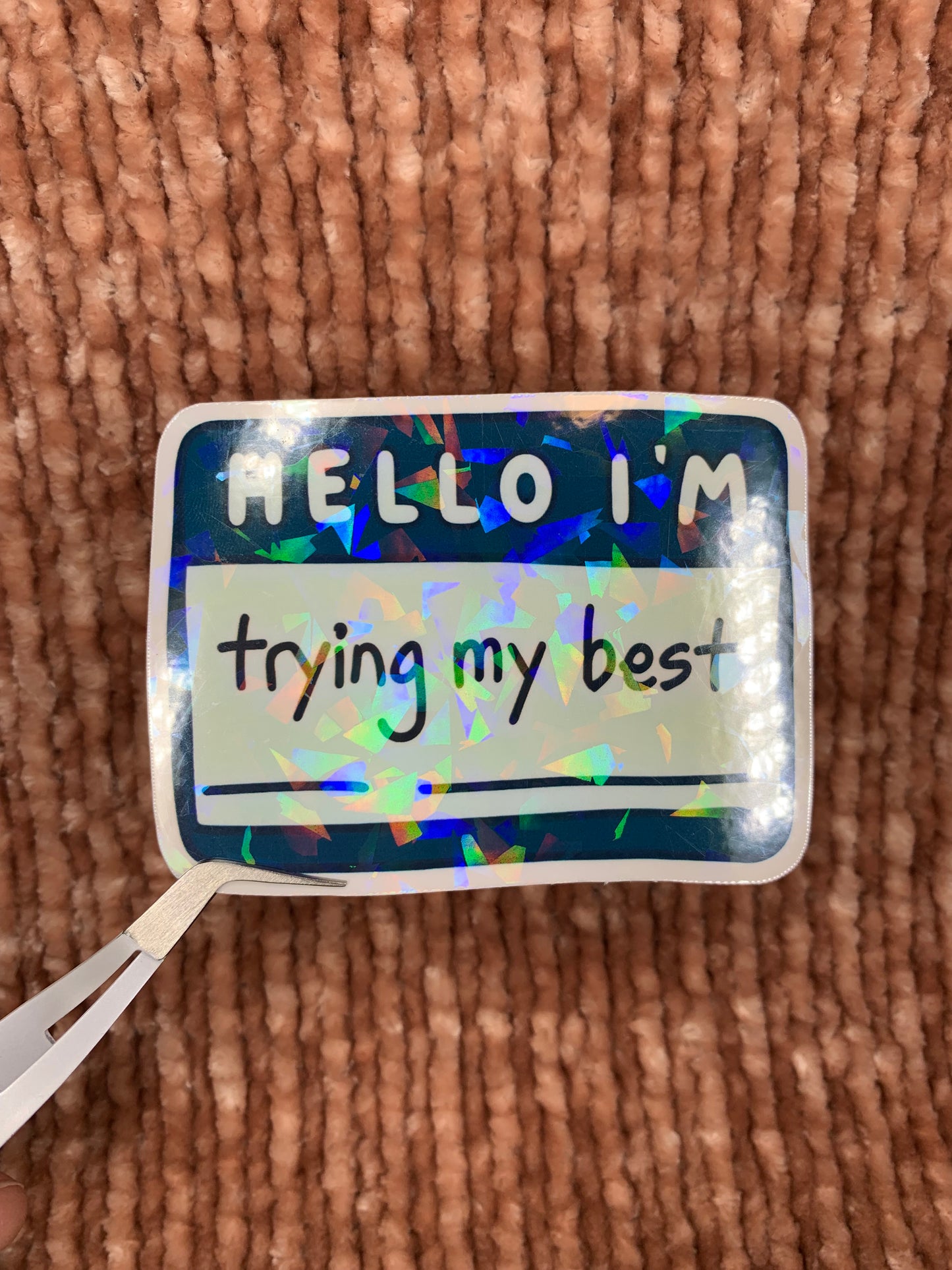 Blue Hello Sticker