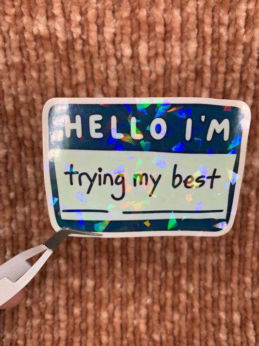Blue Hello Sticker