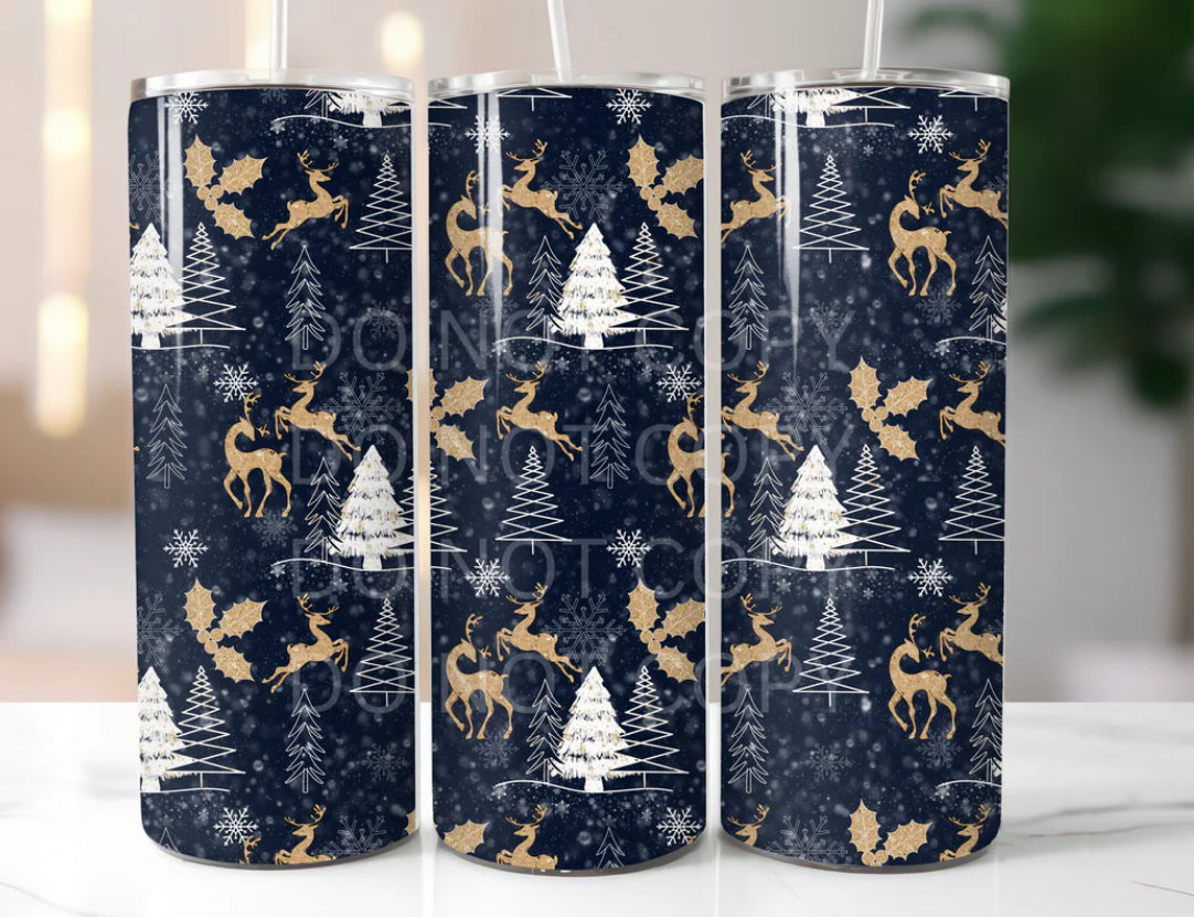 Blue Christmas Trees Tumblers